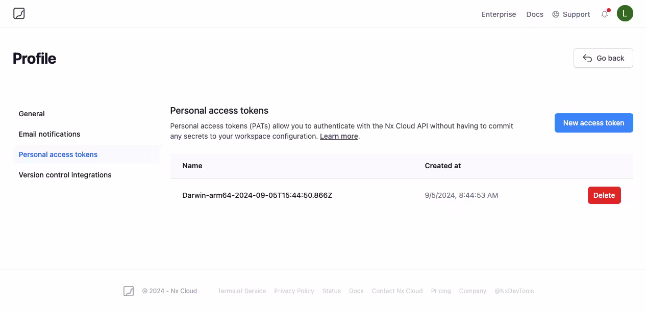 Personal Access Tokens